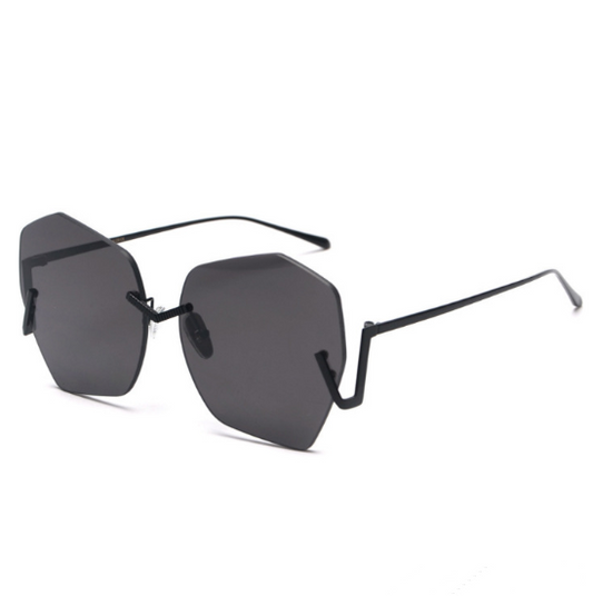 Polygonal Flat Lens Sunglasses for WOMEN