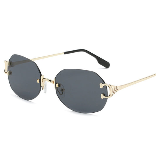 New Oval Frameless Trimmed Sunglasses for MEN & WOMEN
