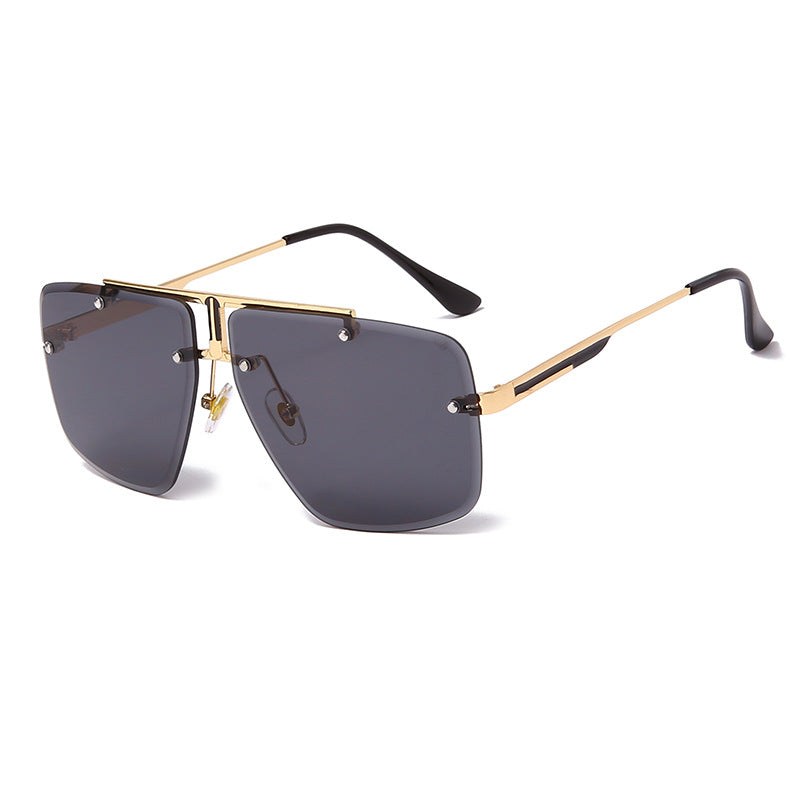 Frameless Trim Square Sunglasses for MEN