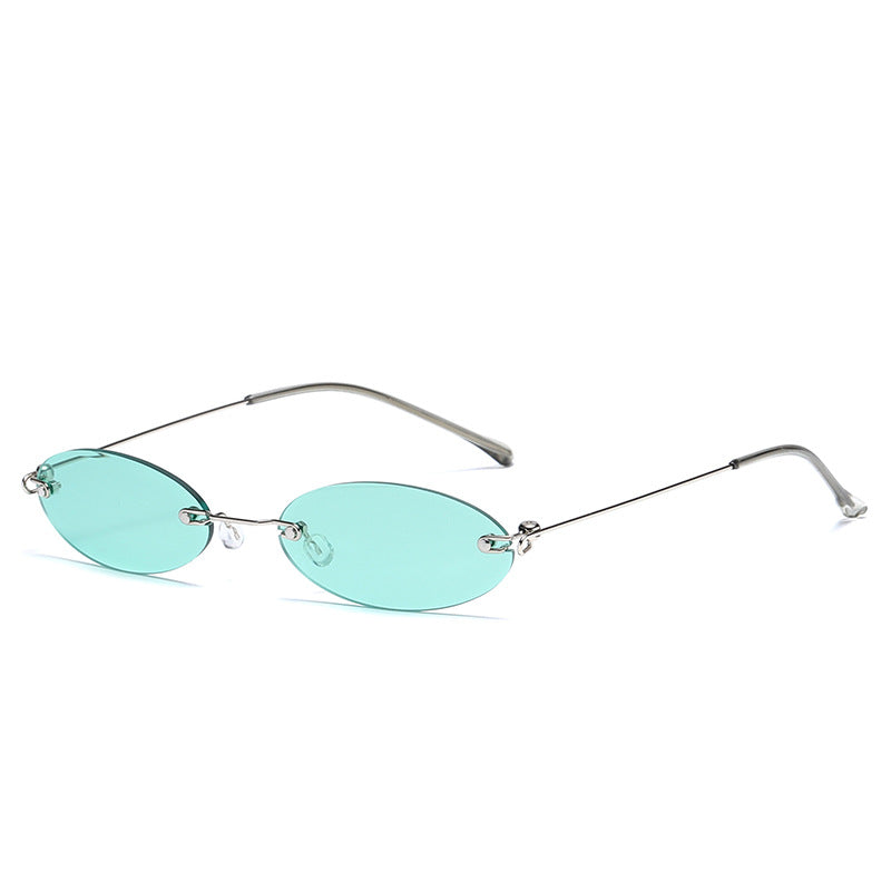 Oval Rimless Sunglasses for WOMEN
