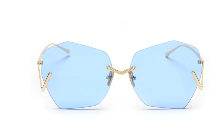 Polygonal Flat Lens Sunglasses for WOMEN